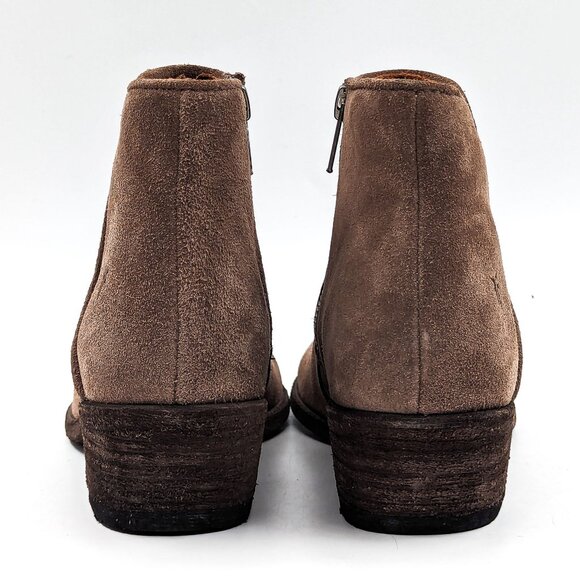 Frye Women Carson Piping Medium Grey Western Ankle Boots size 7 - Picture 5 of 12